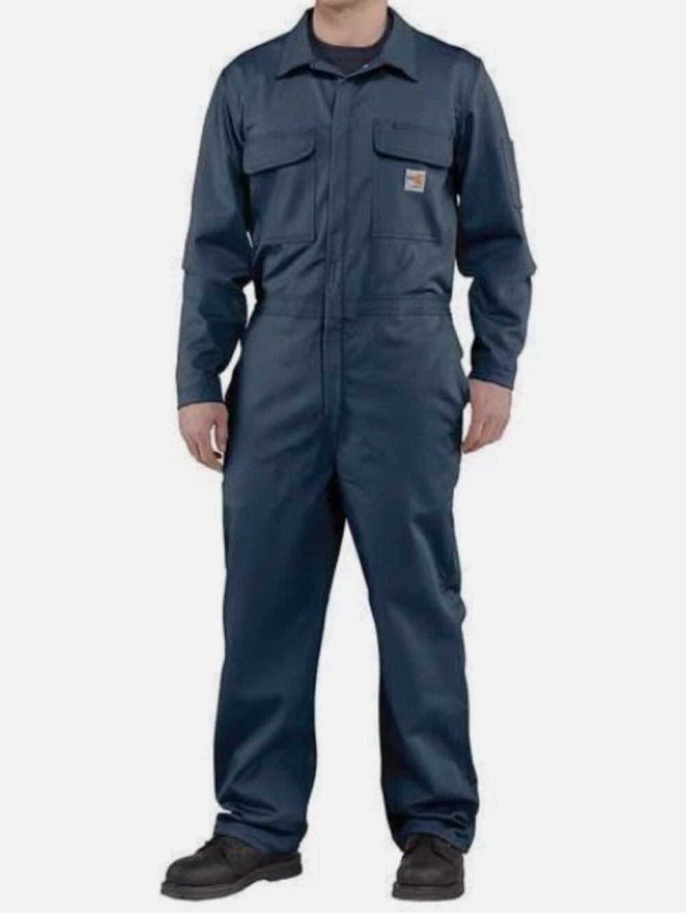 Carhartt FR Coveralls Mens 2XL Navy Blue Flame Resistant CAT-2 Work Jumpsuit